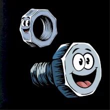 Parové tričko - Skrutka a matka Parové tričko - Skrutka a matka