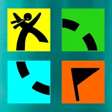 Geocaching logo farebné