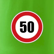 Dopravná značka - obmedzenie rýchlosti 50