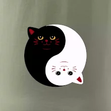 Mačky jin jang farebné