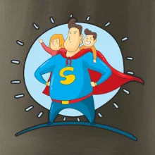 Táta superman - dievča a chlapec
