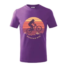 MTB farebný bicykel západ slnka