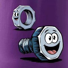 Parové tričko - Skrutka a matka