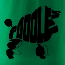 Pudel - nápis v tele