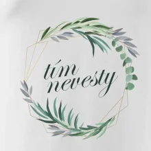 Tím nevesty kvetinový kruh zelený