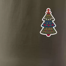 Folklór na prsníku vianočný stromček