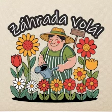Záhrada volá - záhradník a slnečnice
