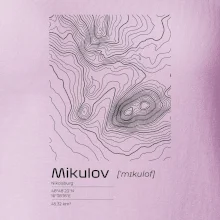 Mikulov - vrstevnice v obdĺžniku