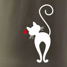 Zamilovaná mačka zozadu