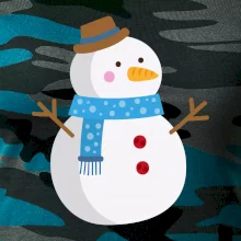 Snehuliak so šálom