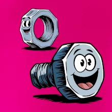 Parové tričko - Skrutka a matka