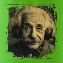 Albert Einstein so slúchadlami