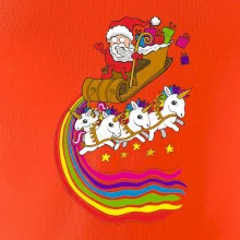 Santa a jednorožce (Pecka design)