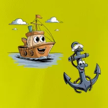 Parové tričko - Loď a kotva