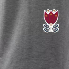 Folklór na prsníku kvetina štvorlistá