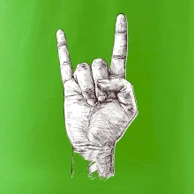 Rocková ruka kreslená