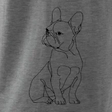 Francúzsky buldoček čierna kresba