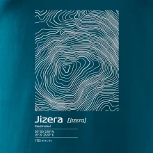 Jizera - vrstevnice v obdĺžniku