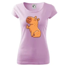 Kapybara s palcom hore