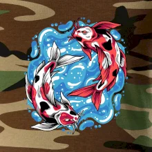 Yin & Yang Koi kapor - červený