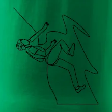 Lezec na skale jedným ťahom