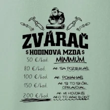 Hodinová mzda zvárač