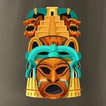 Mayová maska s pyramídou