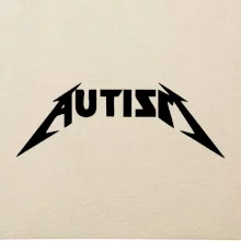 Autism rock nápis