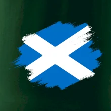 Škótska vlajka kreslená štetcom