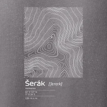 Šerák - vrstevnice v obdĺžniku