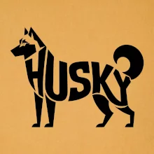 Husky nápis v tele