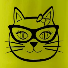 Mačacie dievča s okuliarmi