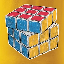Rubikova kocka kreslená