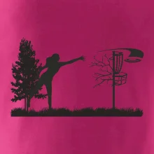 Disc golf - žena čierny obrázok