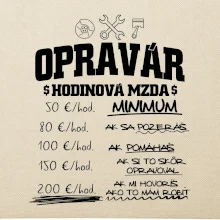Hodinová mzda - opravár