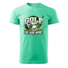 Golfová palica s loptičkou eat sleep repeat