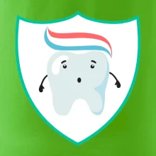 Zúbok na prsníku - zubná pasta