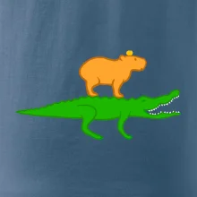 Kapybara na krokodílovi