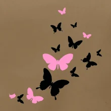 Motýle ružovo čierni