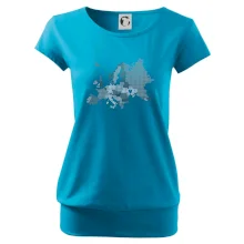 Mapa Európy - srdce v Ukrajine