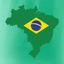Brazília vlajka v mape