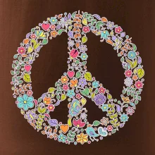 Peace symbol lístočky