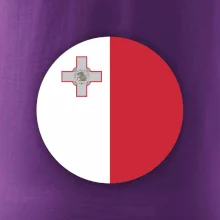 Vlajka Malta guľatá na prsník