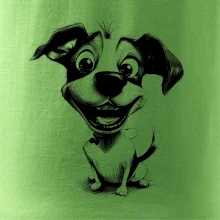 Čiernobiela karikatúra Jack Russell teriér