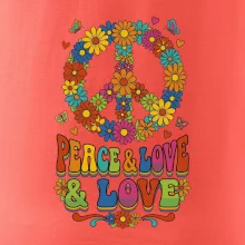 Peace and love - na výšku s květy