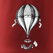 Teplovzdušný balón kreslený