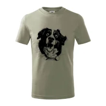 Čiernobiela karikatúra Bernský salašnícky pes