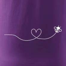 Dráha letu včely - srdce