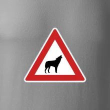 Dopravná značka - Pozor vlk