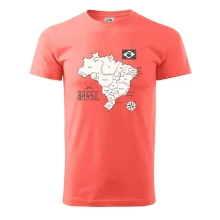 Brazília mapa s názvami regiónov